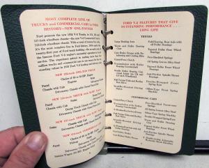 1938 Ford Trucks & Commercial Cars Sales Manual Reference Data Book Pickup Panel