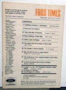 1978 Ford Times Issue June Sept Oct Dec Original TBird Jubilee Torino Mustang