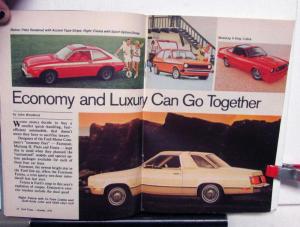 1978 Ford Times Issue June Sept Oct Dec Original TBird Jubilee Torino Mustang