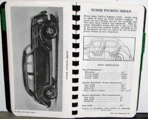 1936 Fordex Sales Reference Data Book Ford Car Truck Lincoln-Zephyr Seco Publish