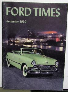 1950 Ford Times December Issue Original Deluxe Tudor Custom Fordor