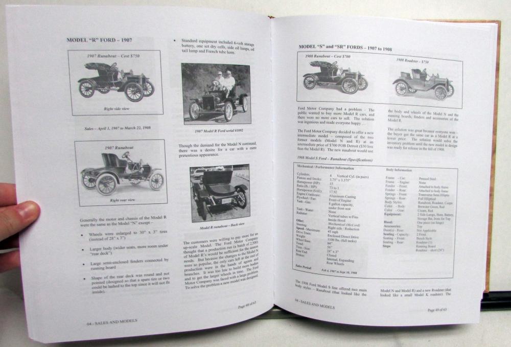 1903 To 1909 Ford Automobile Encyclopedia Model A Model T Touring Roadster