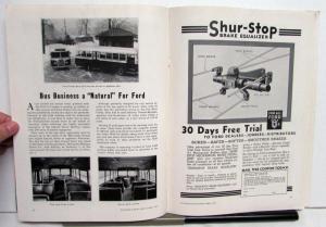 1937 Ford Dealer & Service Field March Issue Fordson V8 DeLuxe Trucks School Bus