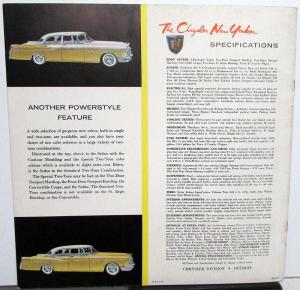 1956 Chrysler New Yorker St. Regis Newport Town & Country XL Sales Brochure