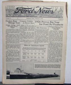 1927 Ford News 2/8/27 Model T Employee Paper