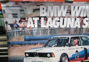 1977 BMW Racing Promo Poster David Hobbs 320i Wins Laguna IMSA Race