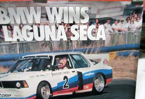 1977 BMW Racing Promo Poster David Hobbs 320i Wins Laguna IMSA Race