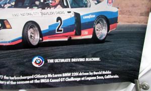 1977 BMW Racing Promo Poster David Hobbs 320i Wins Laguna IMSA Race