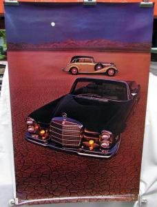 1968 Mercedes Benz Dealer Showroom Poster New 280SE & 540K Orig