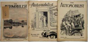 1929-1930 The Automobilist Monthly Publication Lot of 3