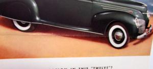 1939 Lincoln Zephyr V12 Summer Ad Proof