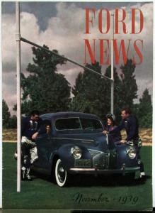 1939 Ford News November Issue Ford V8 Mercury 8 Lincoln Zephyr V12 Original