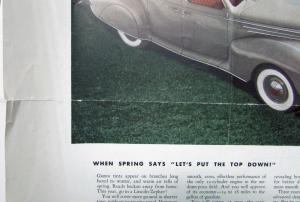 1939 Lincoln Zephyr V12 Four Door Two Door Sedan Spring Ad Proof