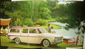 1961 Rambler Station Wagon Classic Ambassador V8 American Large Sales Brochure