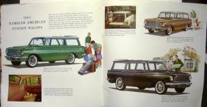 1961 Rambler Station Wagon Classic Ambassador V8 American Large Sales Brochure