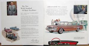 1961 Rambler Ambassador V8 Oversized Dealer Sales Brochure Original