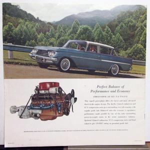 1961 Rambler Ambassador V8 Oversized Dealer Sales Brochure Original