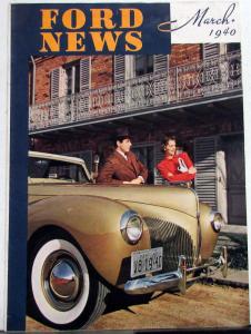 1940 Ford News Magazine March Issue Original