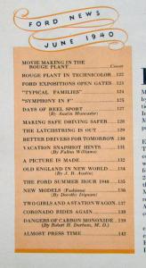 1940 Ford News Magazine June Issue Original