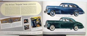 1941 Pontiac Deluxe Streamliner Custom Torpedo Fleet Six Eight Sales Brochure