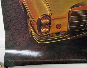 1969 Mercedes-Benz Dealer Showroom Poster 300 SEL & SSK Large 24 X 36