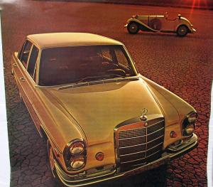 1969 Mercedes-Benz Dealer Showroom Poster 300 SEL & SSK Large 24 X 36