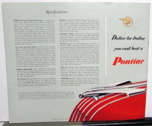 1954 Pontiac Star Chief Silver Streak Chieftain Sales Brochure Large Prestige