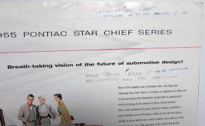 1955 Pontiac Dealer Sales Brochure Star Chief Chieftain Catalina Large