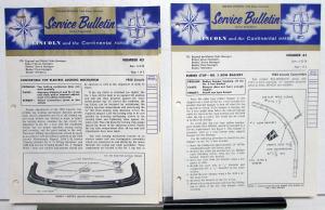 1956 Lincoln Technical Service Bulletins Lot