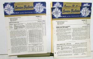 1956 Lincoln Technical Service Bulletins Lot