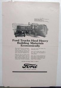 1925 Ford Model T Truck Dump Bodies Delivery Heavy Duty Ad Proof