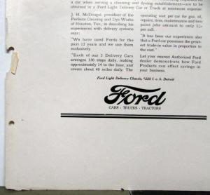 1926 Ford Model T Light Delivery Car Ad  Proof