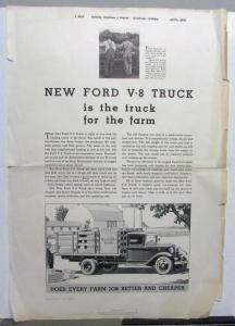 1934 Ford V8 Truck Ad Proof