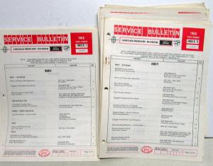 1968 Lincoln Mercury Division Service Bulletins Lot - 1968 Series