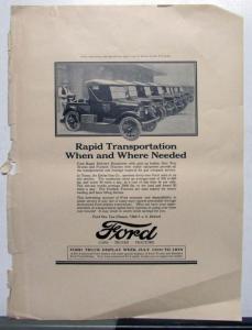 1926 Ford One Ton Model T Delivery Runabout Ad Proof