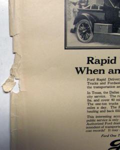 1926 Ford One Ton Model T Delivery Runabout Ad Proof