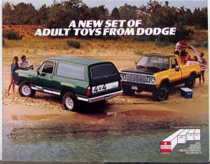 1978 Dodge Adult Toys Trucks Warlock Power Wagon 4x4 Vans Sales Brochure Orig