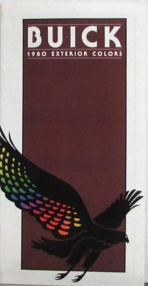 1980 Buick Exterior Colors Paint Chips & Vinyl Tops Sales Folder Original