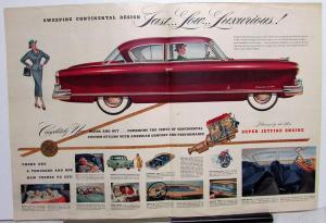 1952 Nash Ambassador Stateman Rambler Golden Airflyte 50th Anniv XL Sales Folder