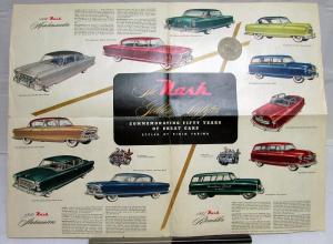 1952 Nash Ambassador Stateman Rambler Golden Airflyte 50th Anniv XL Sales Folder