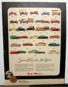 1952 Nash Ambassador Stateman Rambler Golden Airflyte 50th Anniv XL Sales Folder