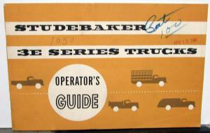 1958 Studebaker 3E Series Trucks Owners Manual