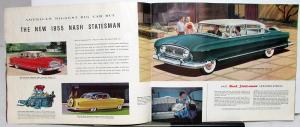 1955 Nash Dealer Prestige Brochure Ambassador Statesman Rambler Metropolitan