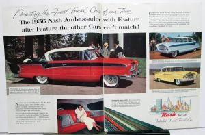 1956 Nash Ambassador Statesman Custom & Super V8 XL Sales Brochure Original