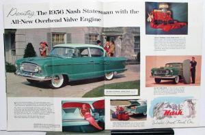 1956 Nash Ambassador Statesman Custom & Super V8 XL Sales Brochure Original