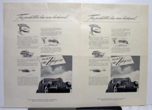 1940 Lincoln V12 Zephyr Sedan Production Line Ad Proof