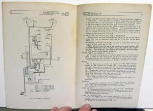 1925-1926 Willys-Knight Model 66 Owners Manual Care & Operation Instructions