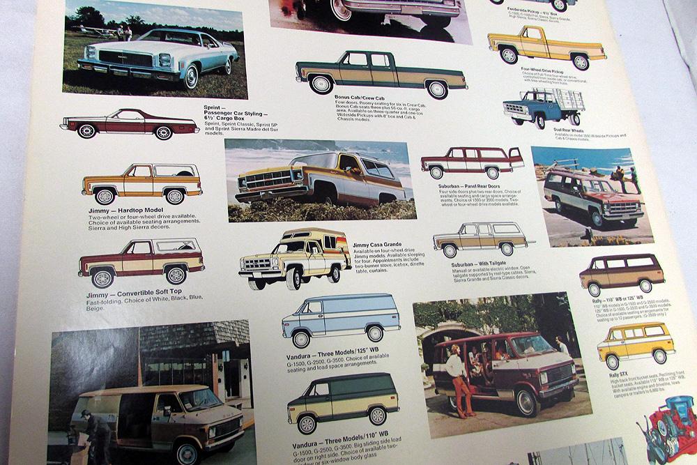 1977 Gmc Trucks Dealer Light Duty Showroom Poster Pickup Sprint 