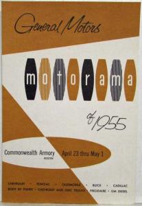 1955 General Motors Floor Plan of Exhibits and Shows at Motorama in Boston