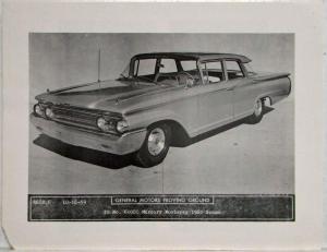 1960 Mercury Monterey Sedan General Motors Proving Grounds Car Information